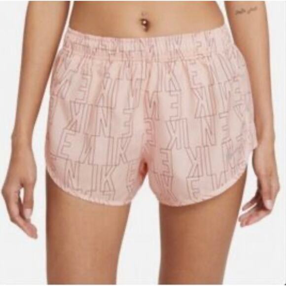 NWOT Woman's Nike Blush Pink Logo Shorts Size S NICE - Picture 1 of 4